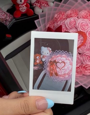 Custom arrangement with photo card